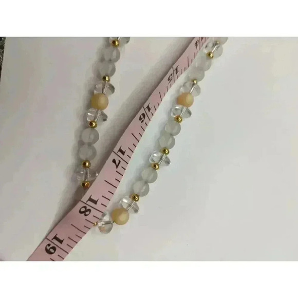 NEW Napier Gold Accented Beaded Long Necklace Womens Metal Plastic 36 Inches - Picture 4 of 5